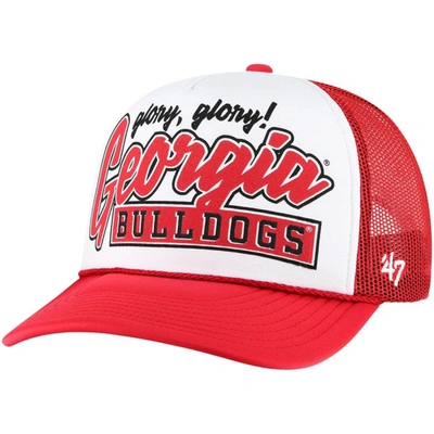 Shop 47 ' White/red Georgia Bulldogs Article Foam Front Trucker Hat