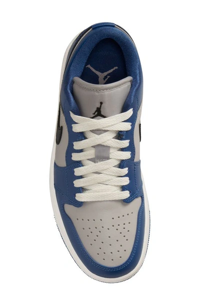 Shop Jordan Air  1 Low Sneaker In French Blue/ Black/ Grey/ Sail