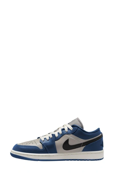 Shop Jordan Air  1 Low Sneaker In French Blue/ Black/ Grey/ Sail