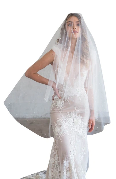 Shop Brides And Hairpins Brides & Hairpins Blanche Double Layer Veil In Ivory