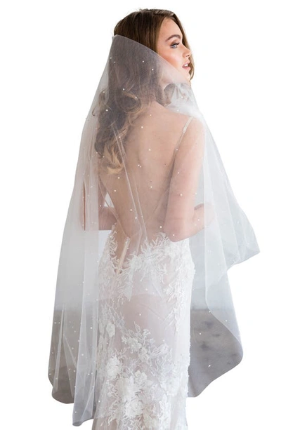 Shop Brides And Hairpins Brides & Hairpins Blanche Double Layer Veil In Ivory