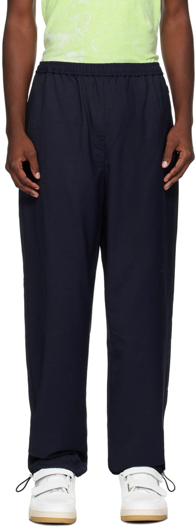 Shop Acne Studios Navy Three-pocket Trousers In Bg3 Navy