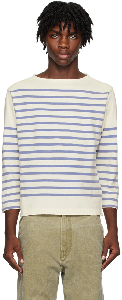 Shop Acne Studios Off-white Intarsia Long Sleeve T-shirt In 100 White