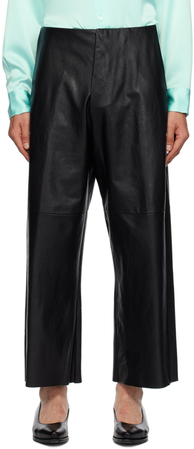 Shop Gabriela Coll Garments Black No.249 Leather Pants In 02 - Black