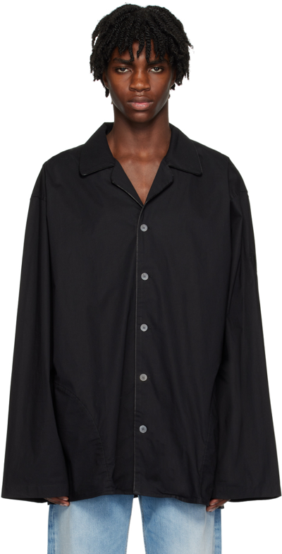 Shop Acne Studios Black Button Up Shirt In 900 Black