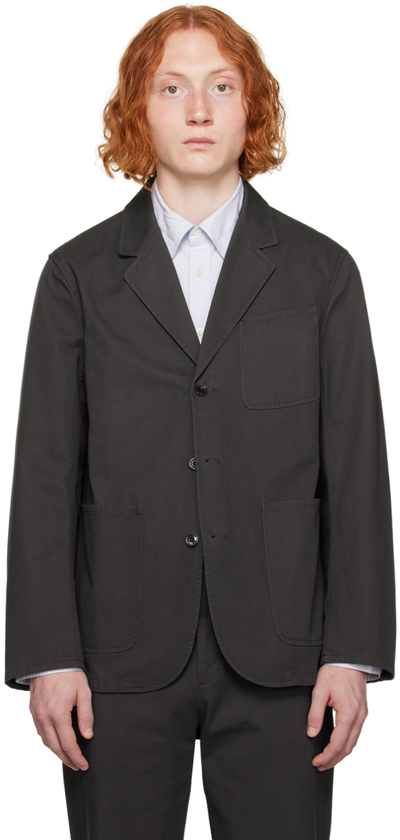 Shop Pottery Gray Washed Sports Blazer In Cc Charcoal