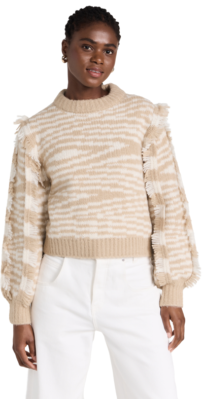 Shop Eleven Six Jemi Sweater Ivory/pale Camel Combo