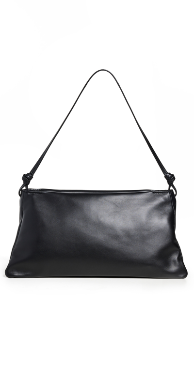 Staud Vivi Suede Shoulder Bag In Black
