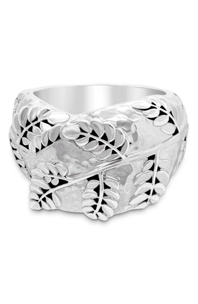 Shop Devata Sterling Silver Leaf Design Band Ring
