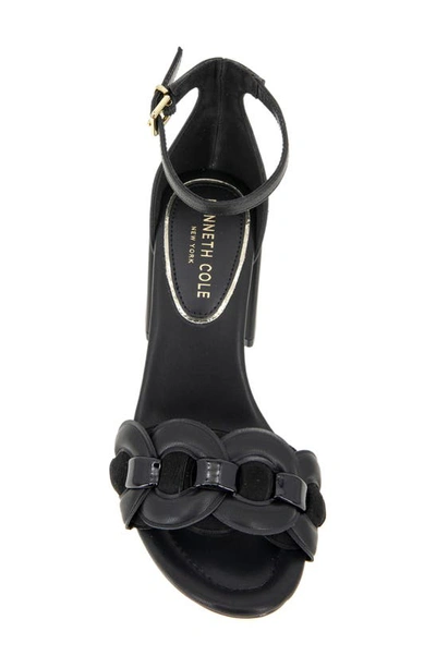 Kenneth Cole Luisa Scalloped Strap Sandal In Black