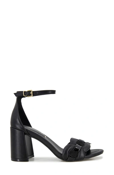 Kenneth Cole Luisa Scalloped Strap Sandal In Black