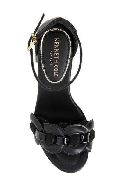 Kenneth Cole Luisa Scalloped Strap Sandal In Black