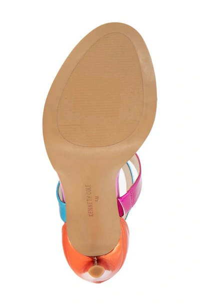 Kenneth Cole New York Brooke Cross Strap Sandal In Metallic Multi Pu