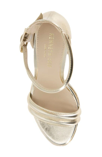 Shop Kenneth Cole New York Brooke Ankle Strap Sandal In Champagne Metallic