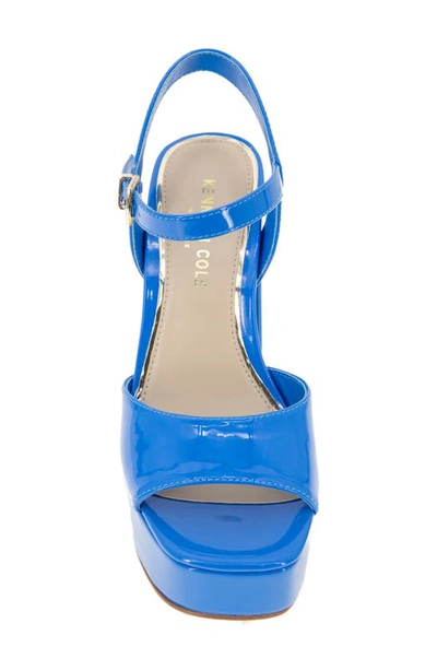 Kenneth Cole New York Women's Dolly Platform Sandals In Blue Patent