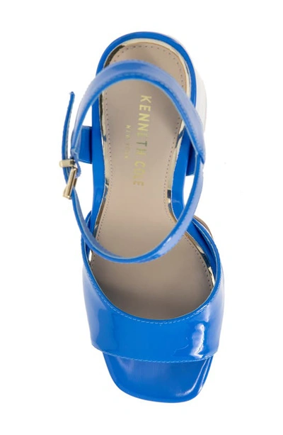 Shop Kenneth Cole New York Dolly Platform Sandal In Blue Patent