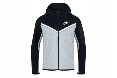 Pre-owned Nike Sportswear Kids' Tech Fleece Hoodie Grey/black