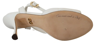 Shop Dolce & Gabbana White Devotion Embellished Sandals Women's Shoes