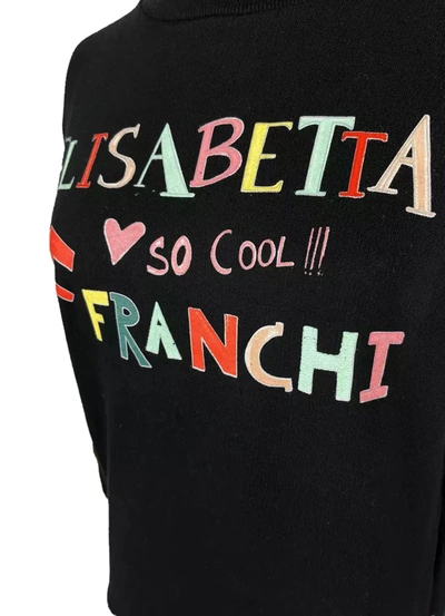 Shop Elisabetta Franchi Black Cotton Women's Sweater