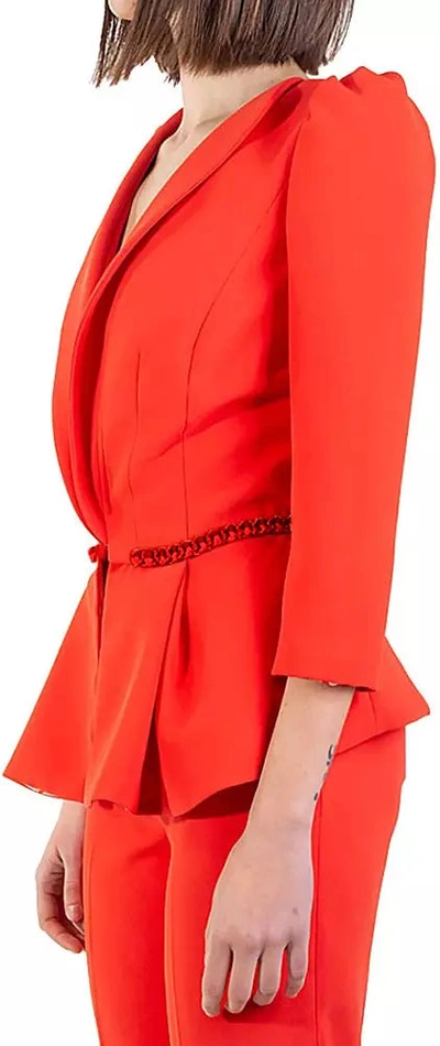 Shop Elisabetta Franchi Red Polyester Suits &amp; Women's Blazer