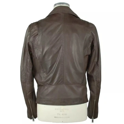 Shop Emilio Romanelli Brown Leather Men's Jacket