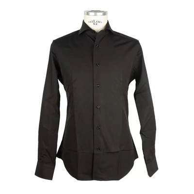Shop Made In Italy Black Cotton Men's Shirt