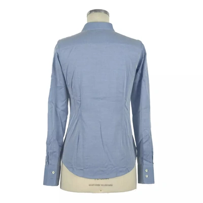 Shop Made In Italy Blue Cotton Women's Shirt