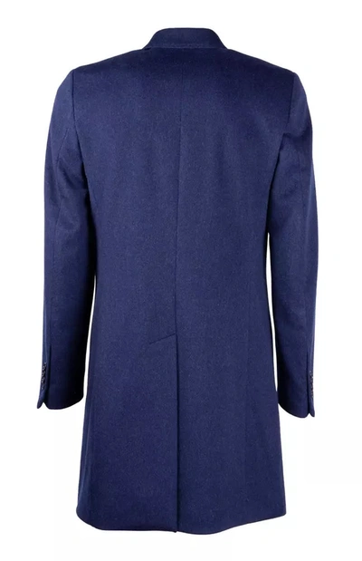 Shop Made In Italy Blue Wool Vergine Men's Jacket