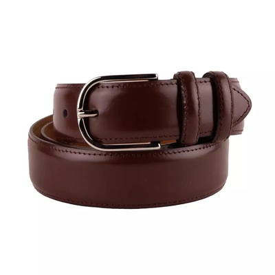 Shop Made In Italy Brown Calfskin Men's Belt