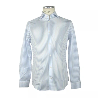 Shop Made In Italy Light Blue Cotton Men's Shirt