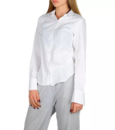 Shop Made In Italy White Cotton Women's Shirt