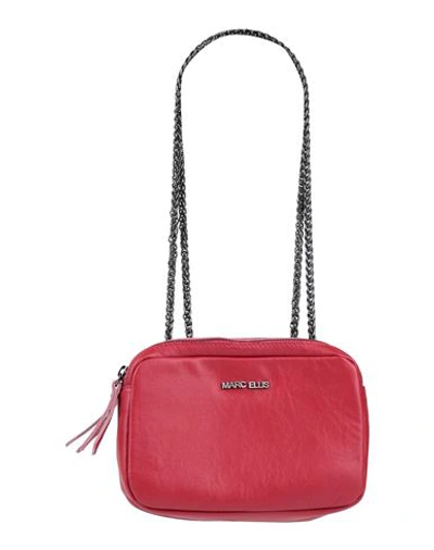 Shop Marc Ellis Woman Shoulder Bag Red Size - Soft Leather
