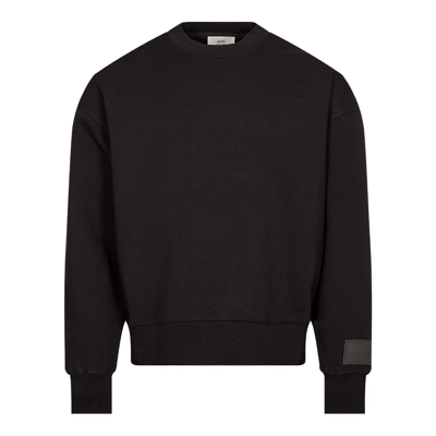 Shop Ami Alexandre Mattiussi Sleeve Patch Sweatshirt In Black