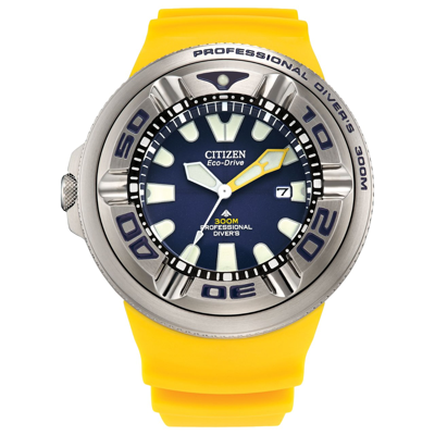 Shop Citizen Promaster Dive Ecozilla Eco-drive Blue Dial Men's Watch Bj8058-06l In Blue / Gold Tone / Yellow