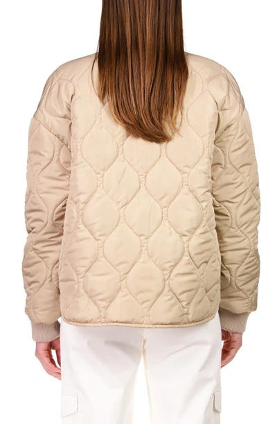 Shop Sanctuary Vancouver Quilted Bomber Jacket In Dark Oatmeal