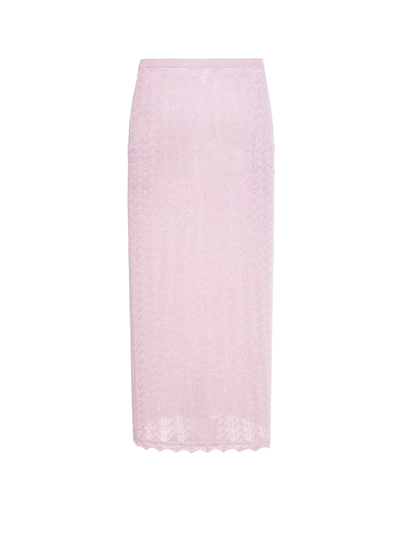 Shop Alessandra Rich Synthetic Fibers Skirt In Pink