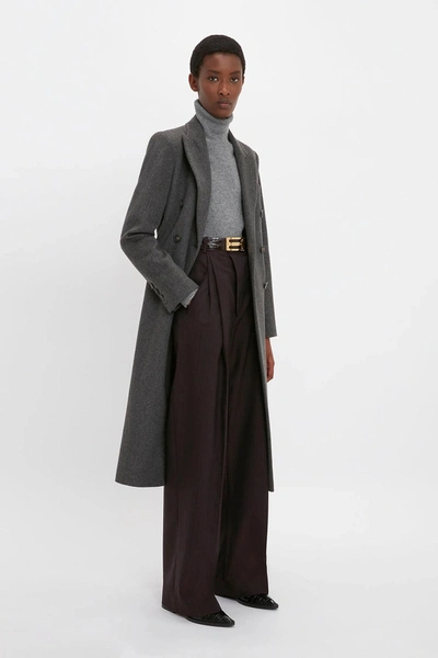 Shop Victoria Beckham Tailored Slim Coat In Grey