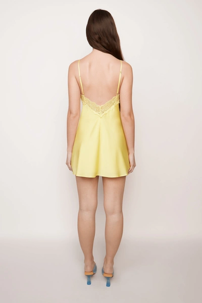Shop Danielle Guizio Ny Babydoll Slip Dress In Pale Yellow