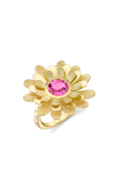 Shop Future Fortune 18k Yellow Gold Wild Flower Ring