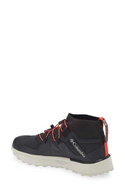 Shop Columbia Facet™ 75 Alpha Outdry™ Waterproof Hiking Sneaker In Black/ Red Coral