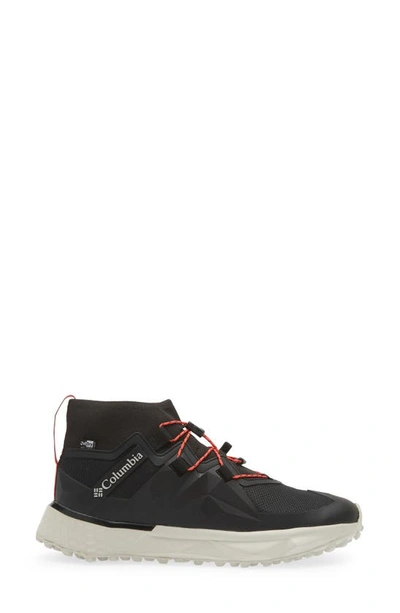 Shop Columbia Facet™ 75 Alpha Outdry™ Waterproof Hiking Sneaker In Black/ Red Coral