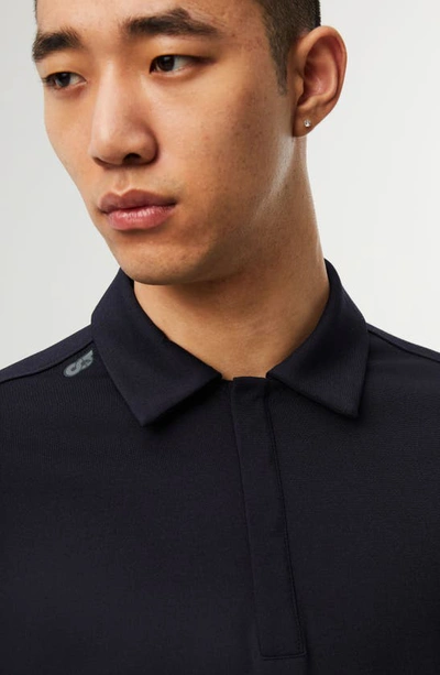 Shop Alphatauri Short Sleeve Polo Shirt In Navy