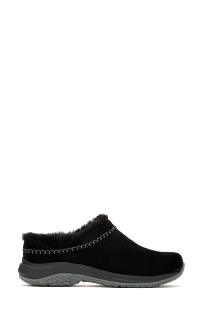 Merrell Encore Ice 5 Water Resistant Genuine Shearling Slip-on Shoe In Black