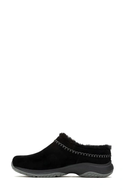Merrell Encore Ice 5 Water Resistant Genuine Shearling Slip-on Shoe In Black