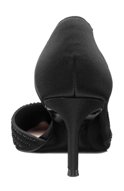 Shop Nina Noreen Pointed Toe Half D'orsay Pump In Black
