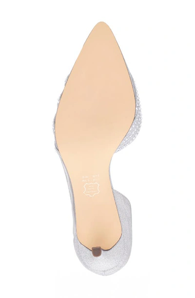 Shop Nina Noreen Pointed Toe Half D'orsay Pump In Silver