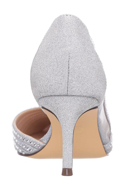 Shop Nina Noreen Pointed Toe Half D'orsay Pump In Silver