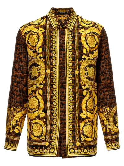 Shop Versace Baroccodile Shirt, Blouse Multicolor