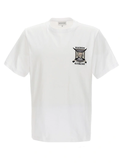 Shop Maison Kitsuné College Fox T-shirt White