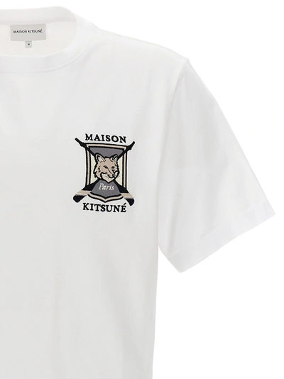 Shop Maison Kitsuné College Fox T-shirt White